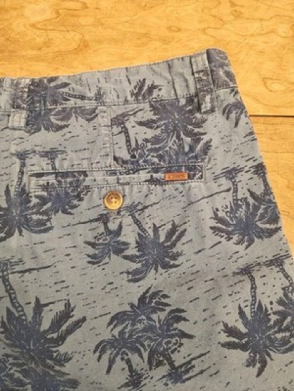 Chaps Blue Palm Tree Print Shorts Men’s Size 38 Casual Beach Summer - Picture 9 of 10